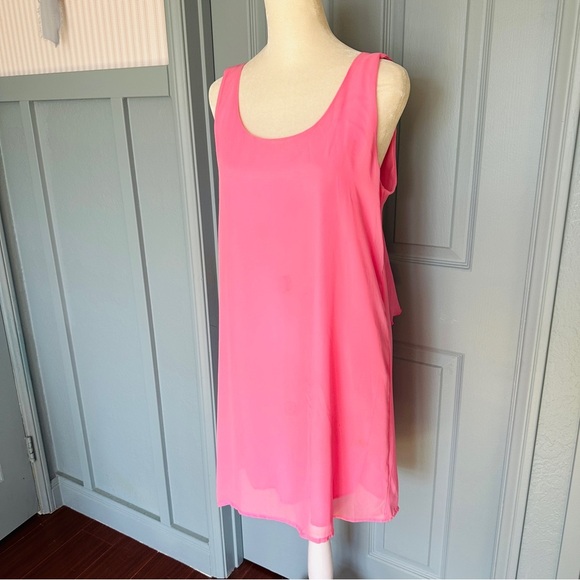 NWT Francesca’s Pink Bow Tie Halter Low Back Mini Dress - Picture 3 of 7